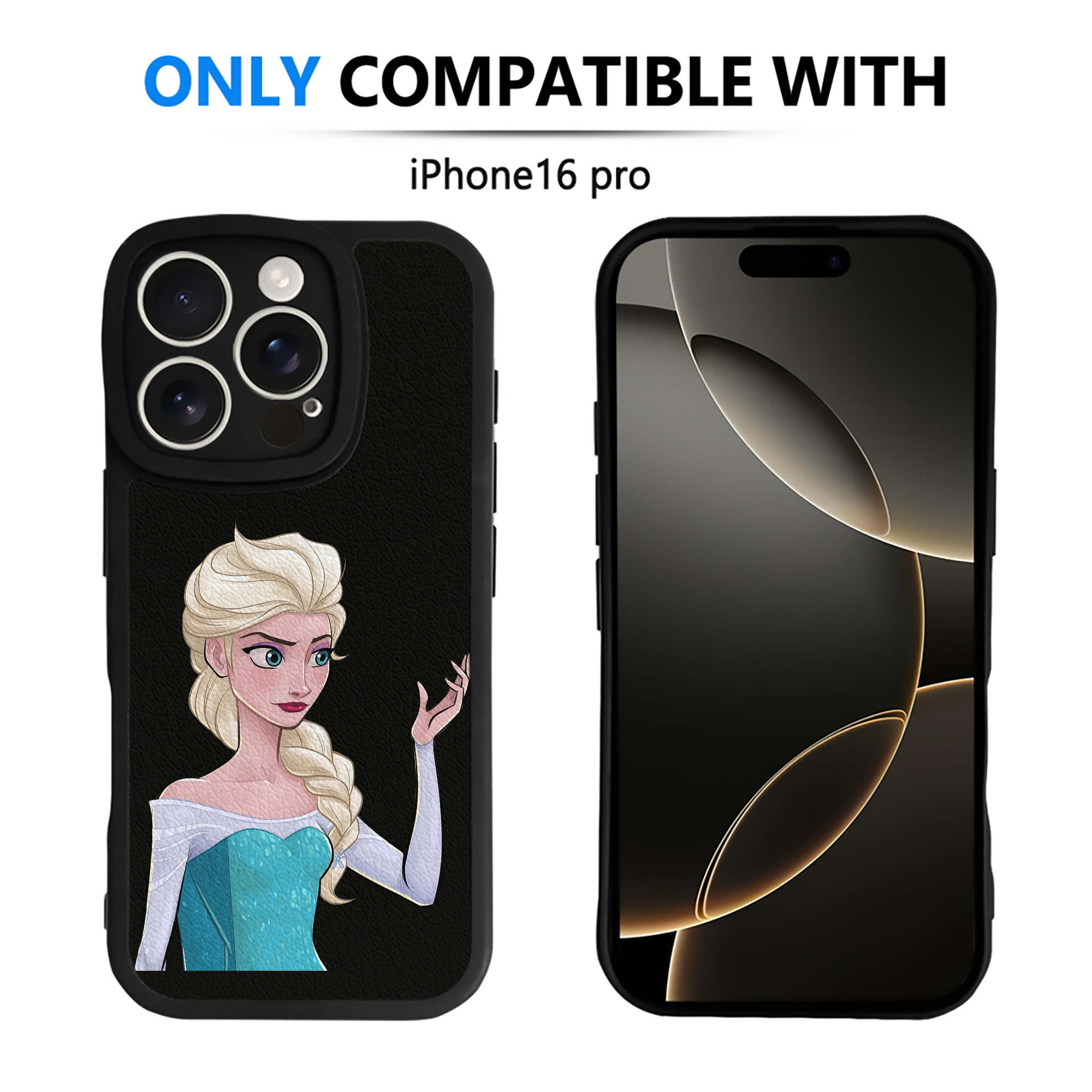（画像用） アナと雪の女王 アンナ エルサ Frozen Anna Elsa 【iPhone 16シリーズ対応】シリコンスマホケース（レザー調） 材質：シリコン